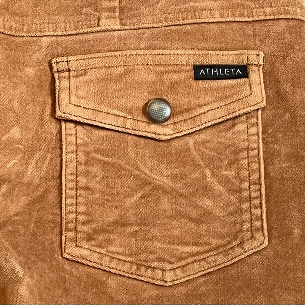 Athleta Pants Womens 4 Beige Cargo Velvet Soft Boot Cut Flare Trouser Stretch - Picture 8 of 8